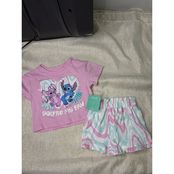 NWT pink Disney Lilo and stitch outfit size 12 months - Picture 1 of 10